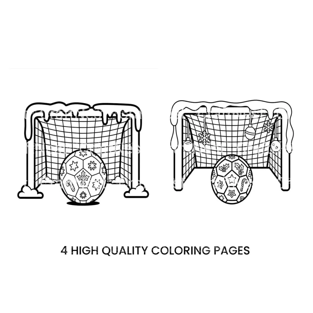 Christmas Soccer Goal Coloring Books