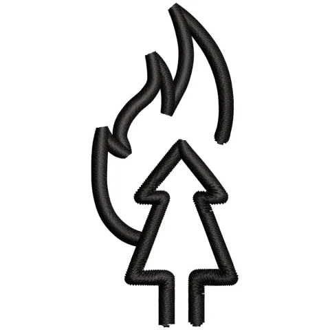 House Fire Embroidery Design