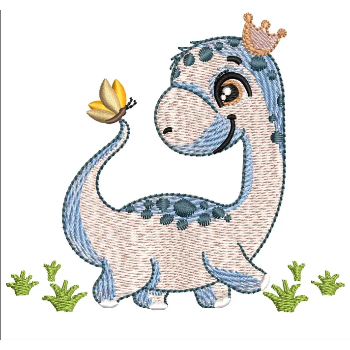 Baby Dinosaur Embroidery Design