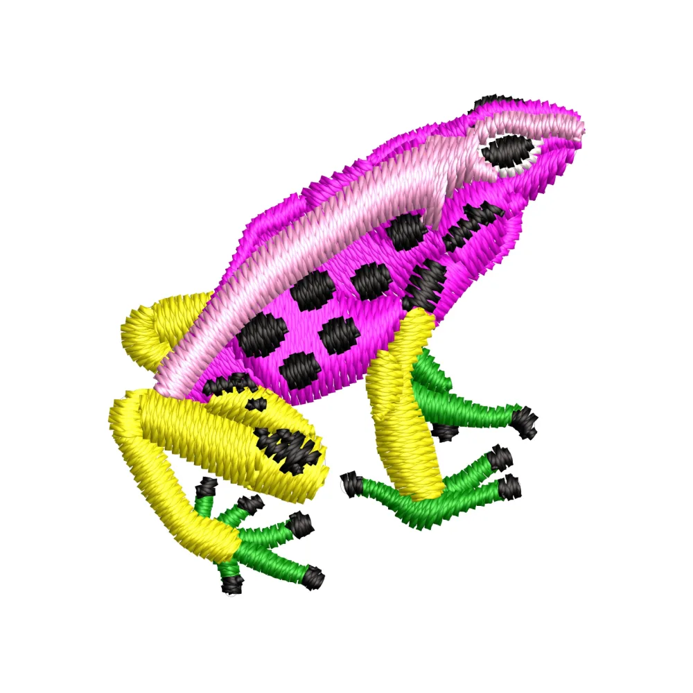 Bravo Frog Beauty Colour Embroidery Design