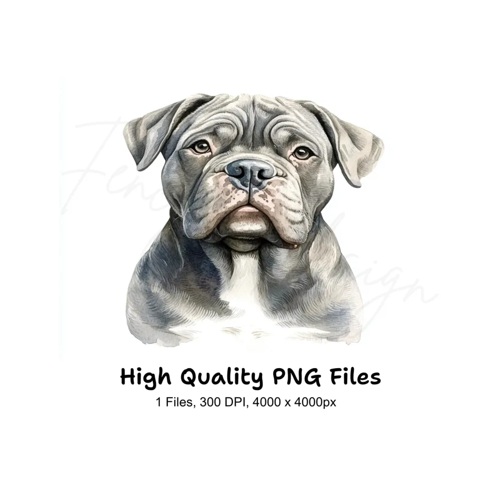 Cute Bullmastiff Puppy Clipart Bundle