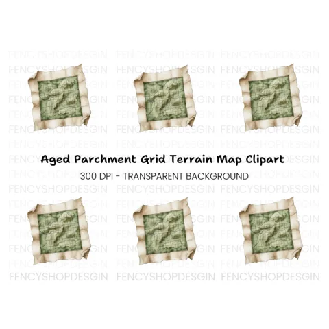 Old Treasure Map Clipart Bundle