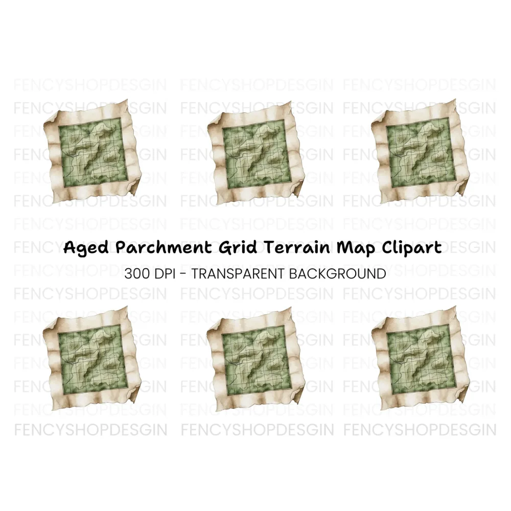Old Treasure Map Clipart Bundle