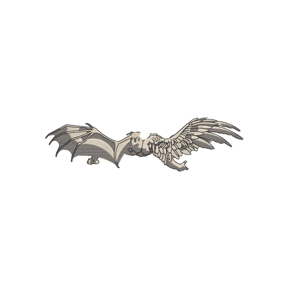 Wings Embroidery Design