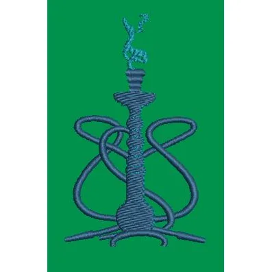 Smoking Hookah Pipe Embroidery Design