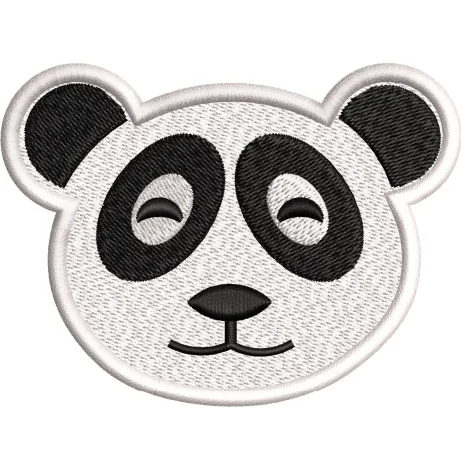 Panda Face Embroidery Design