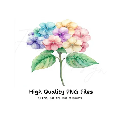 Vibrant Pastel Flower Bouquets Clipart Bundle