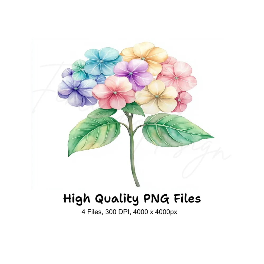 Vibrant Pastel Flower Bouquets Clipart Bundle