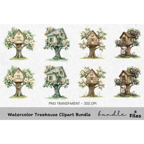 Treehouse Clipart Bundle
