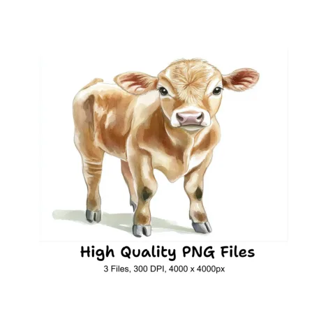 Adorable Calf Clipart Bundle
