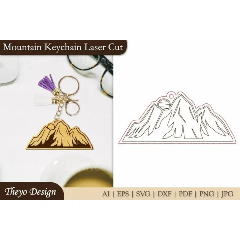 Mountain Key Chain SVG Bundle