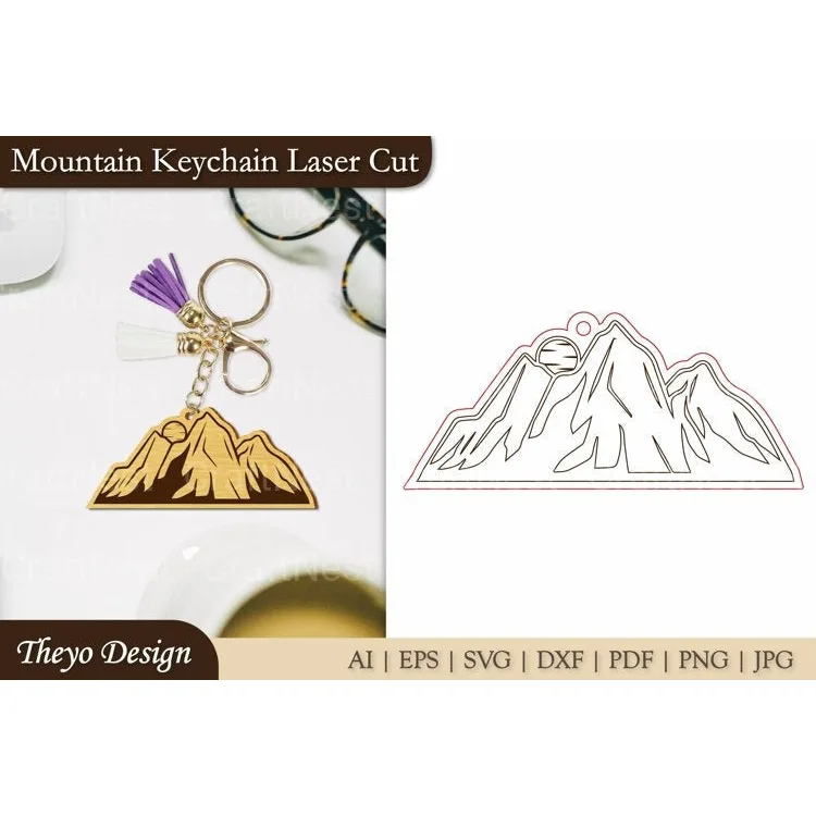 Mountain Key Chain SVG Bundle