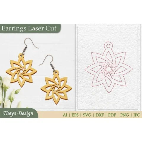 Laser Cut Earrings SVG Bundle