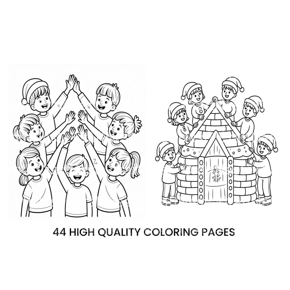 Happy Kids Winter Play Coloring Books