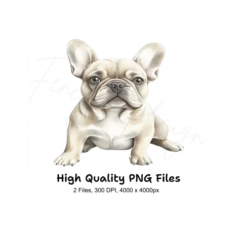 French Bulldog Puppies Clipart Bundle