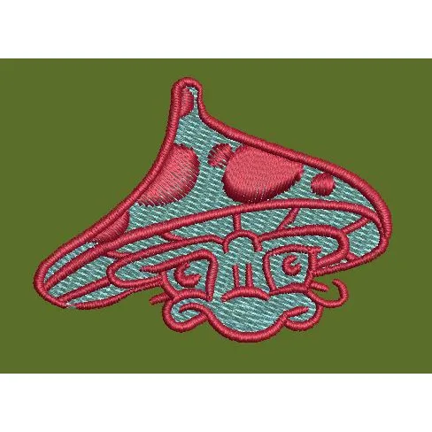 Cartoon Mushroom Character Embroidery Design