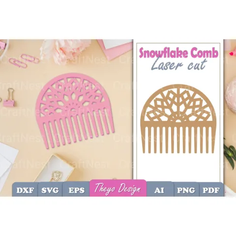 Comb Snowflake SVG Bundle