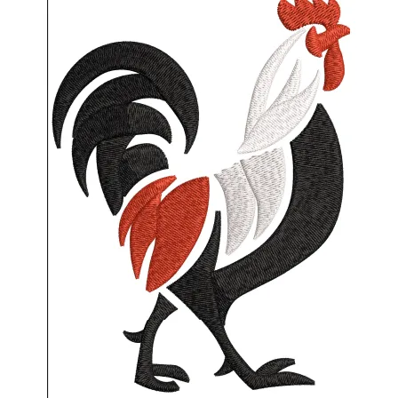 Rooster Embroidery Design