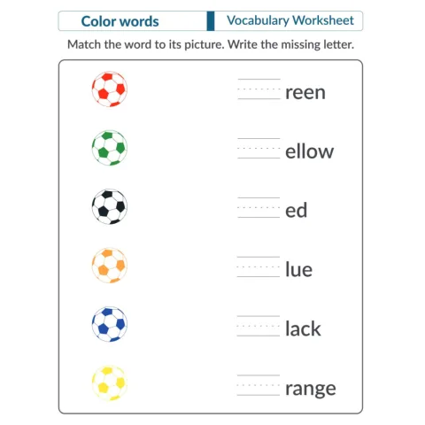 Kindergarten Color Words Shapes and Color by Number Worksheets