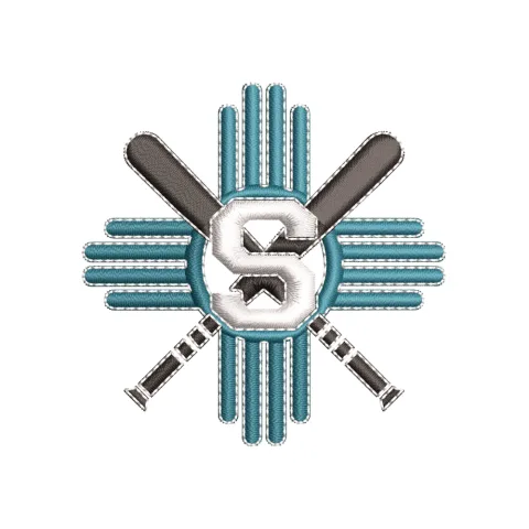 Base Bat Cross Embroidery Design