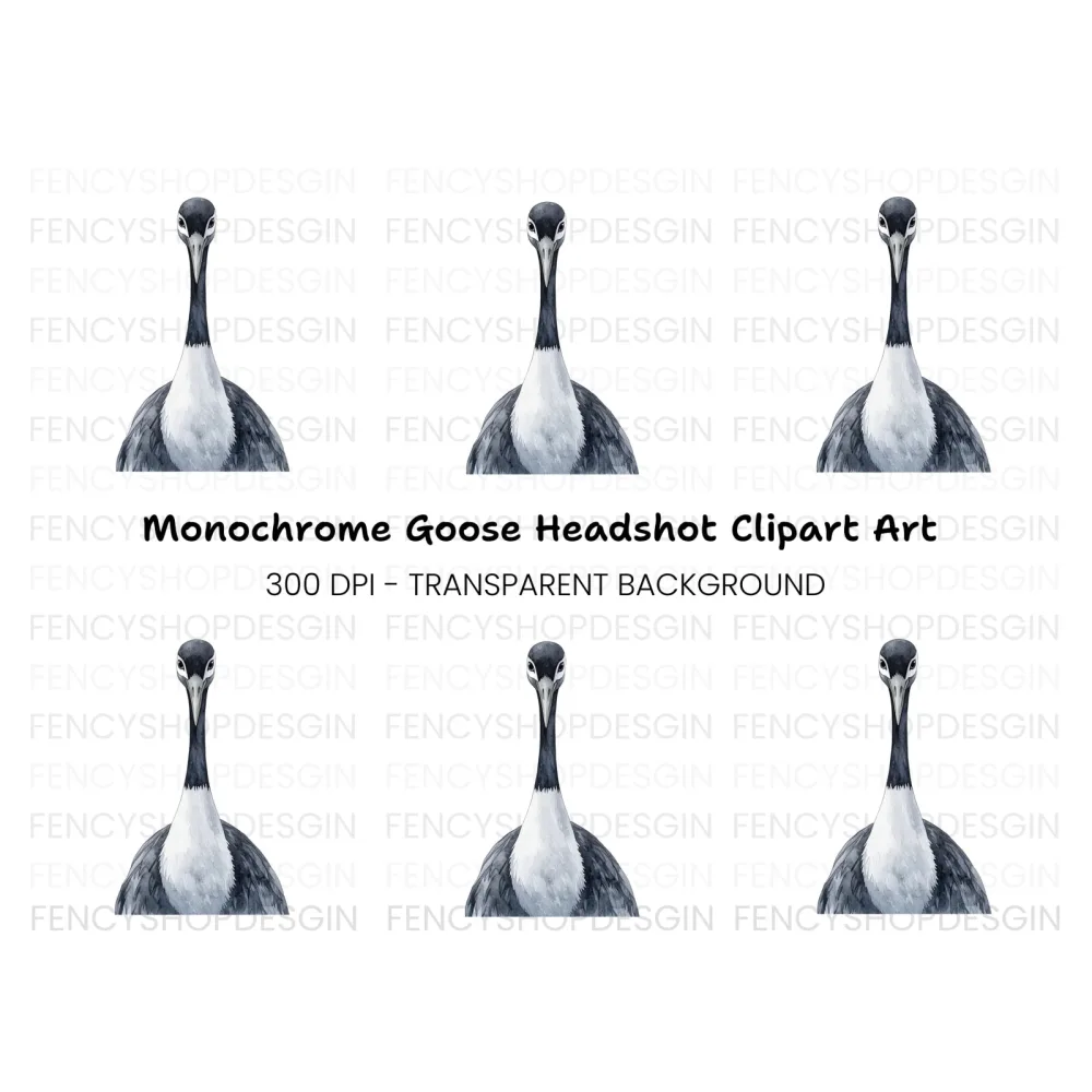 Striking Crane Head Clipart Bundle