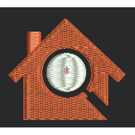 Stylized House Embroidery Design