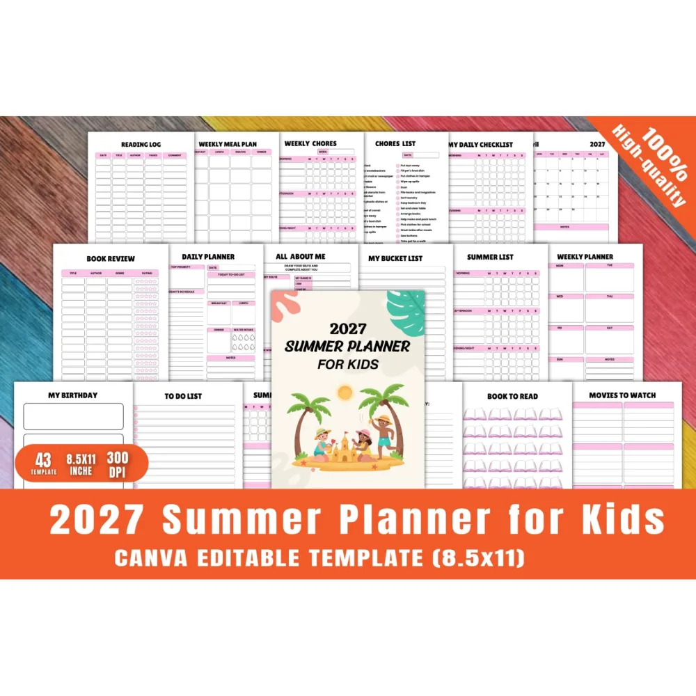 Summer Planner for Kids