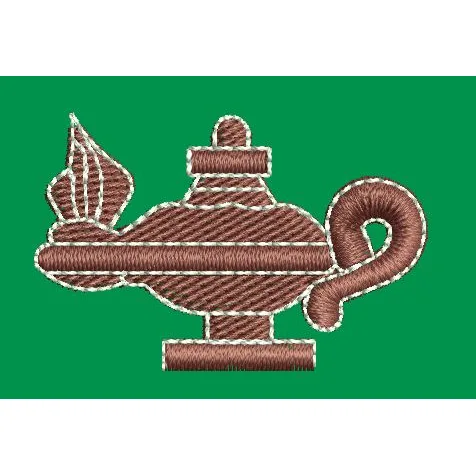 Oil Lamp Embroidery Design