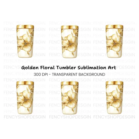 Vintage Sepia Floral Tumbler Clipart Bundle