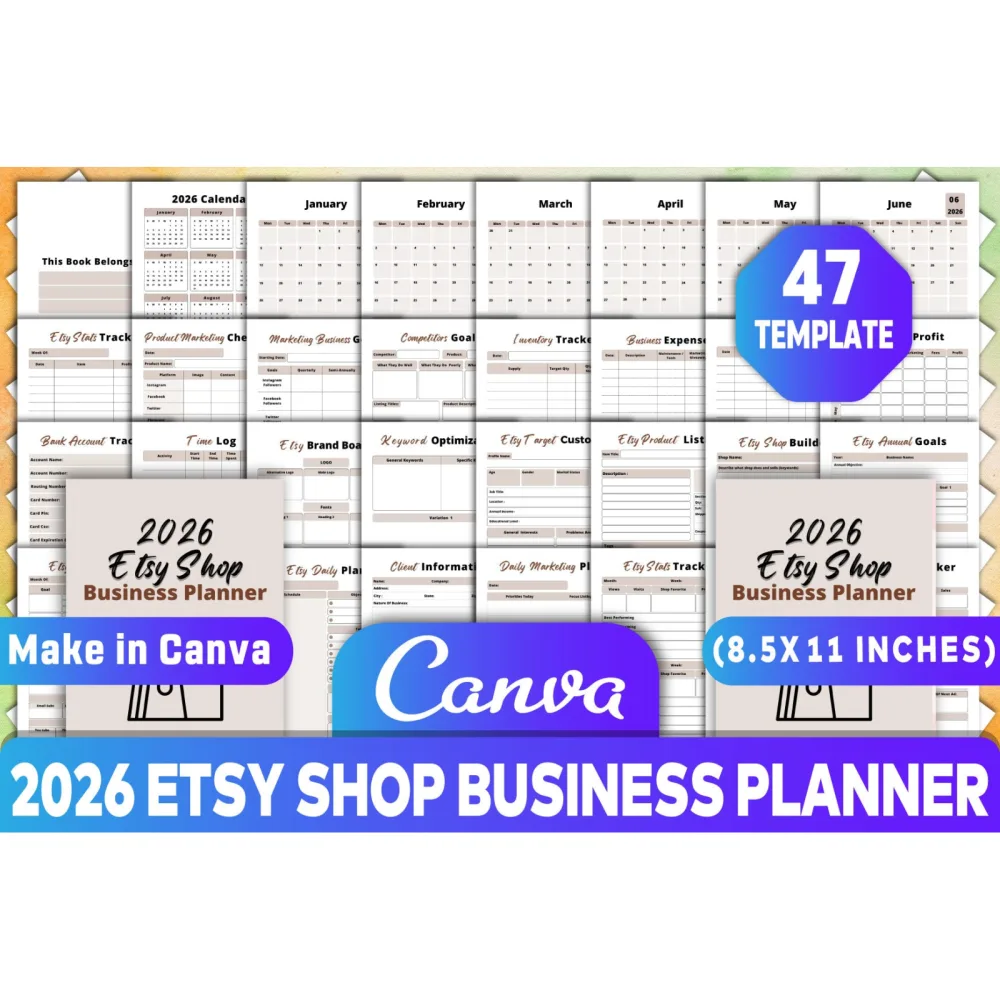 Etsy Shop Business Planner