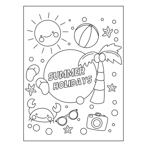 Summer Kids Activities and Coloring Book
