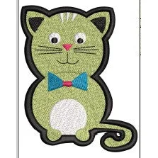 Cat J Embroidery Design