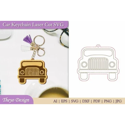 Car Key Chain SVG Bundle