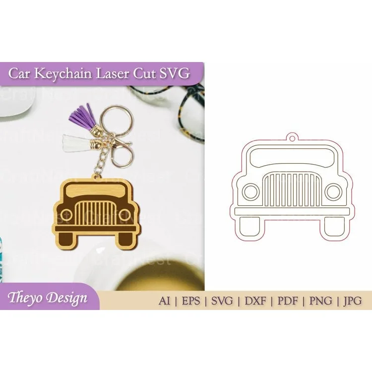 Car Key Chain SVG Bundle