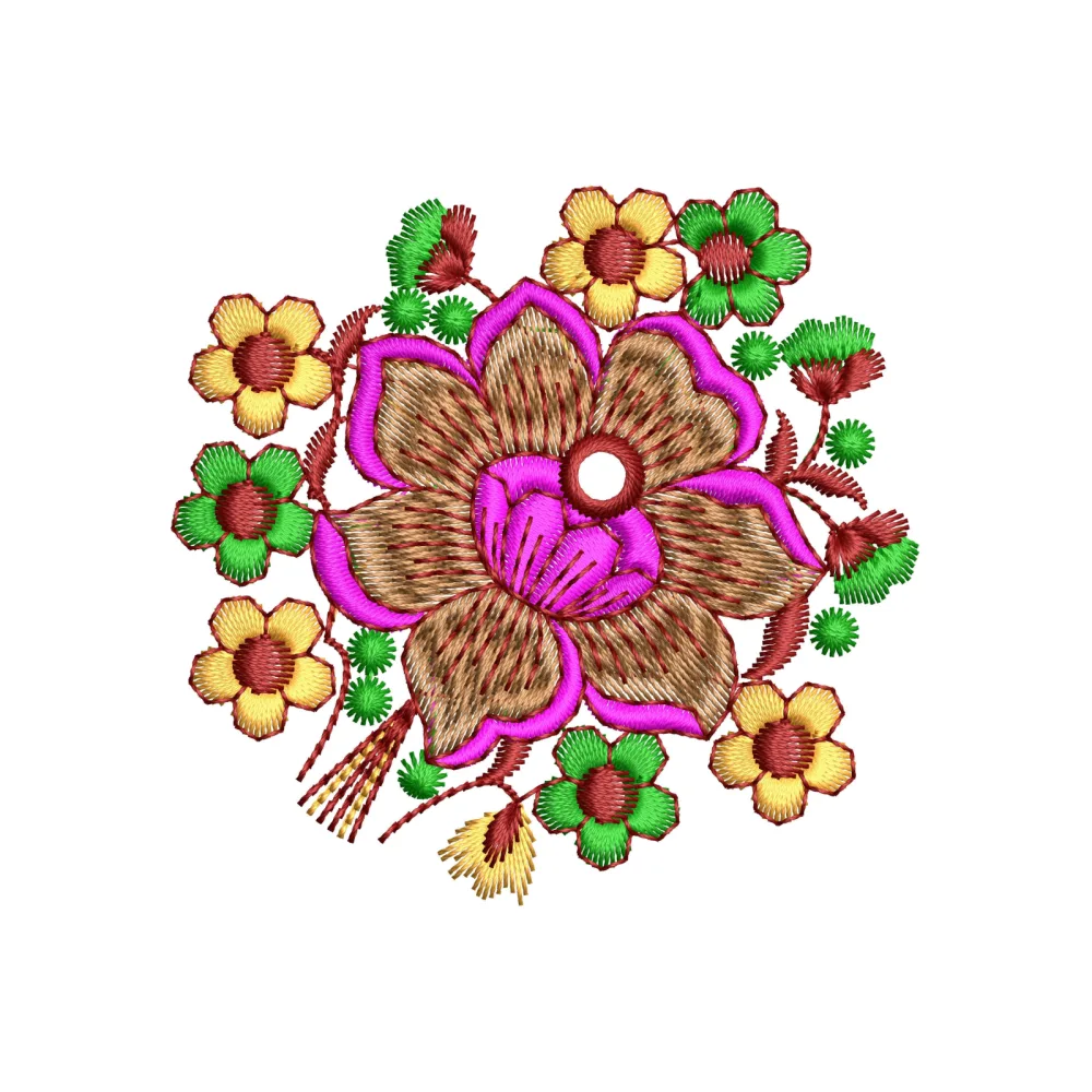 Tiny Brown Embroidery Design