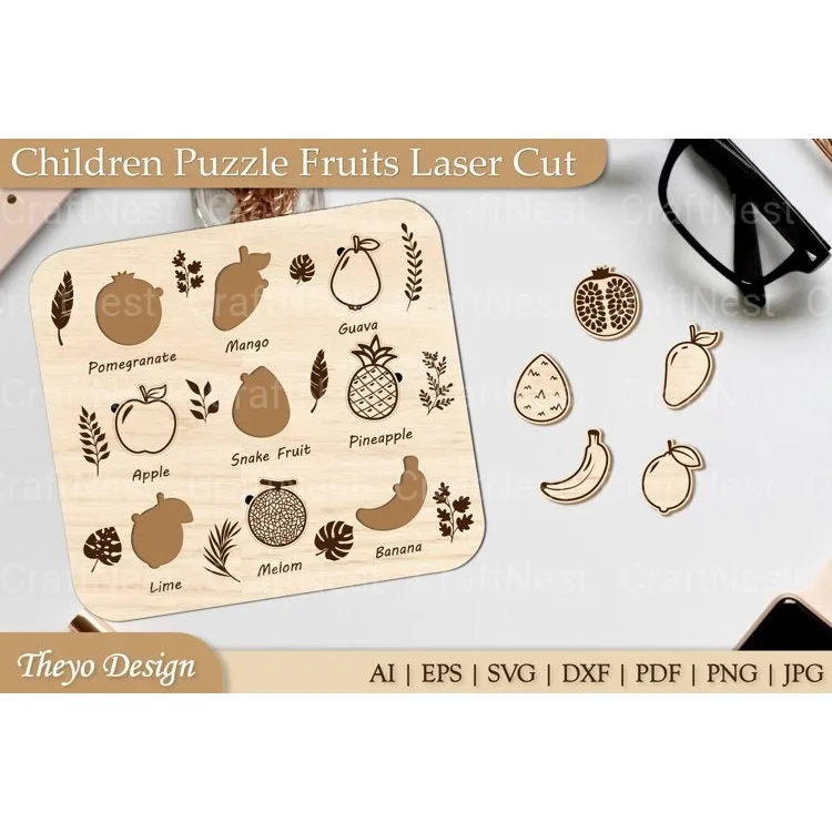 Fruits Puzzle SVG Bundle