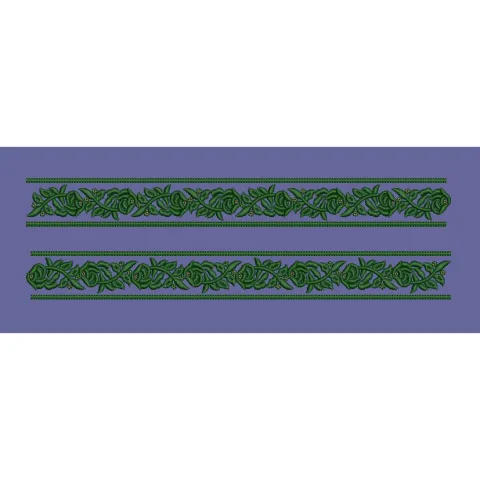 Foliage Vine Botanical Border Embroidery Design