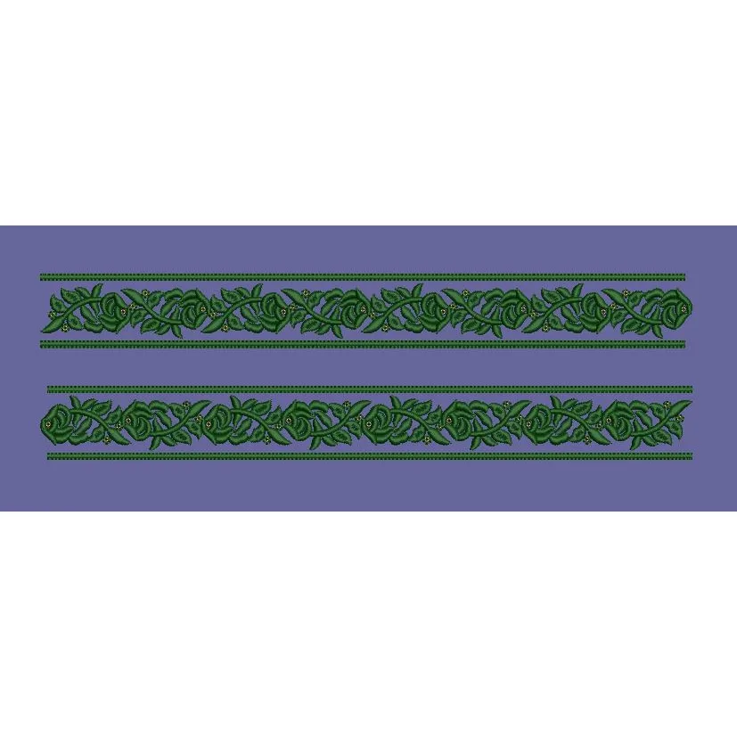Foliage Vine Botanical Border Embroidery Design