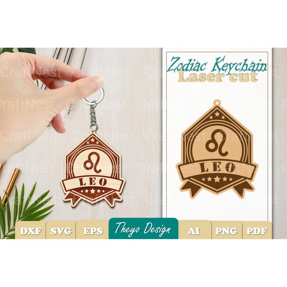 Zodiac Keychain SVG Bundle