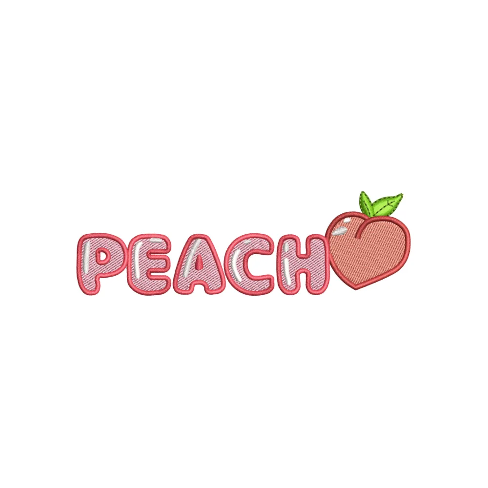 Peach Embroidery Design
