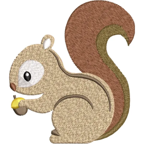 Squirrel Embroidery Design