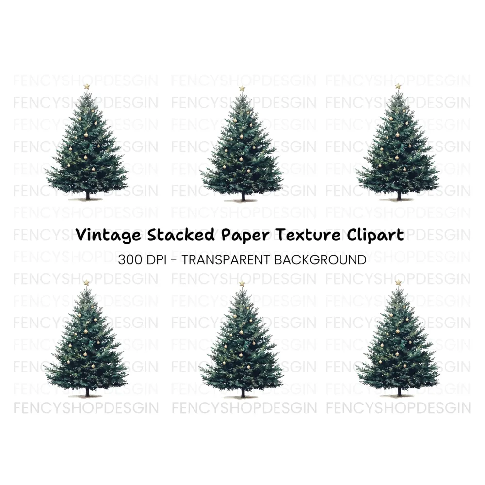 Christmas Tree Clipart Bundle