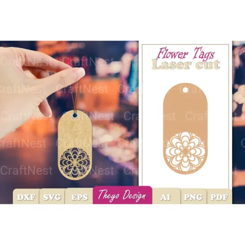 Flower Tags SVG Bundle