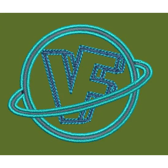 Orbital Monogram Emblem Embroidery Design