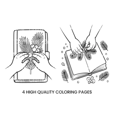 Christmas Hands Decorating Planner Coloring Books