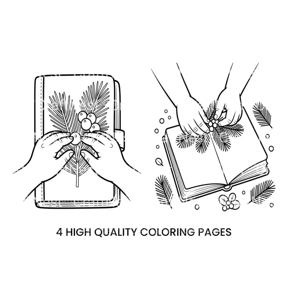 Christmas Hands Decorating Planner Coloring Books