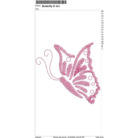 Butterfly Embroidery Design