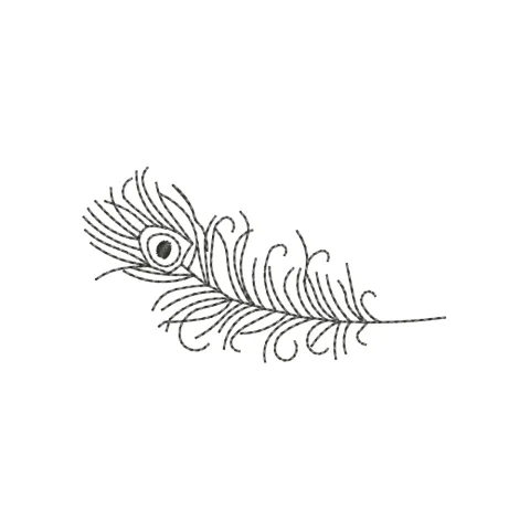 Peacock Feather Embroidery Design