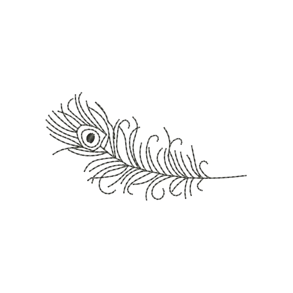 Peacock Feather Embroidery Design