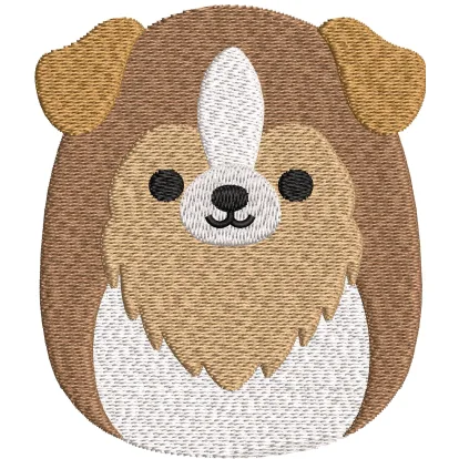 Dog Face Embroidery Design